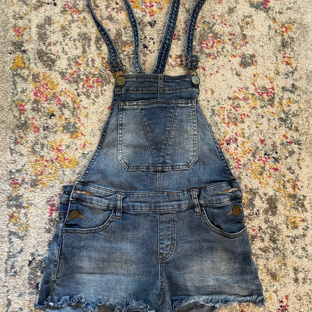 Denim Overall Shorts